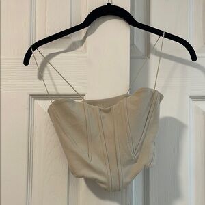 Joah Brown Sueded Corset Top